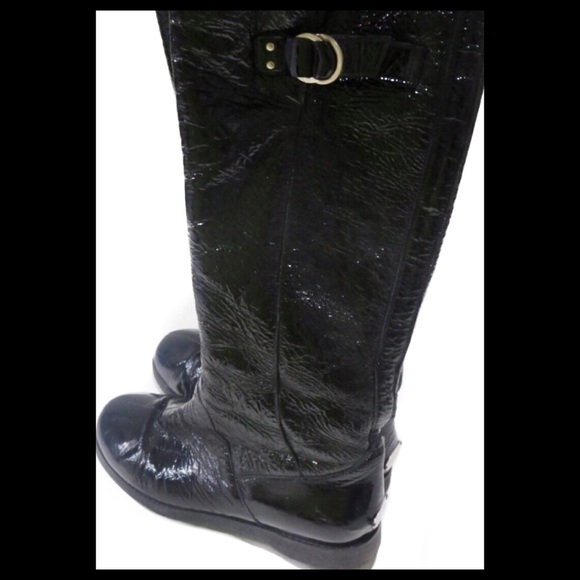 Jimmy Choo Black Crinkled Patent Leather Boots 6 - Picture 3 of 7